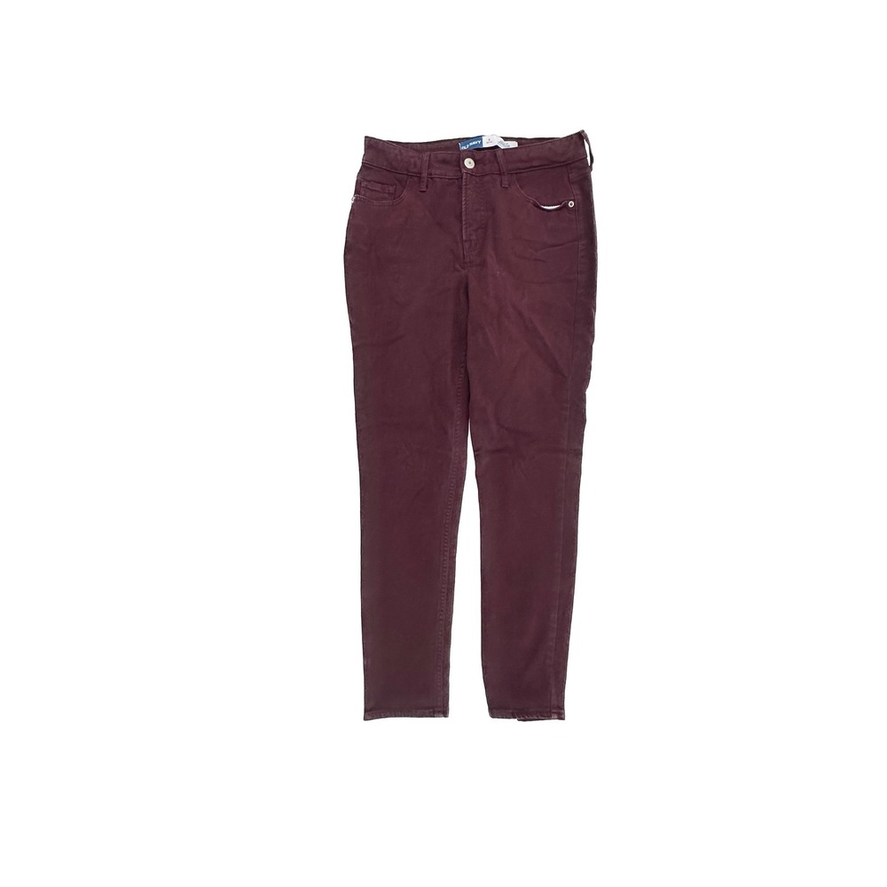 Old Navy Rockstar Super Skinny Pants Womens 2 Petite Red High Rise Secret Slim